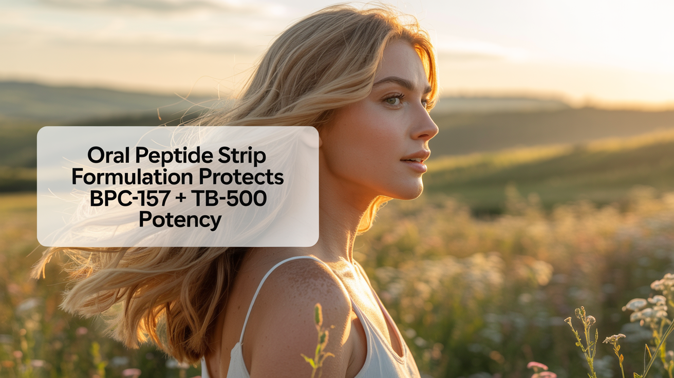 Oral Peptide Strip Formulation Protects BPC157 + TB500 Potency InStrips Oral Peptide Strip Formulation Protects BPC157 + TB500 Potency InStrips