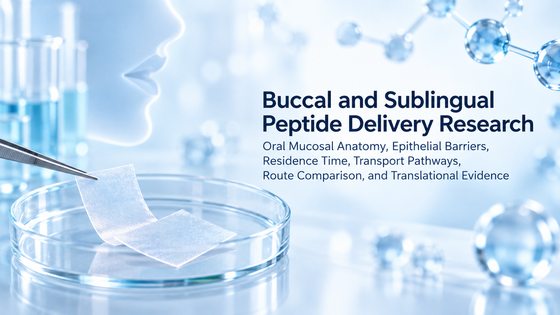 Buccal and Sublingual Peptide Delivery Research: Oral Mucosal Anatomy, Epithelial Barriers, Residence Time, Transport Pathways, Route Comparison, and Translational Evidence