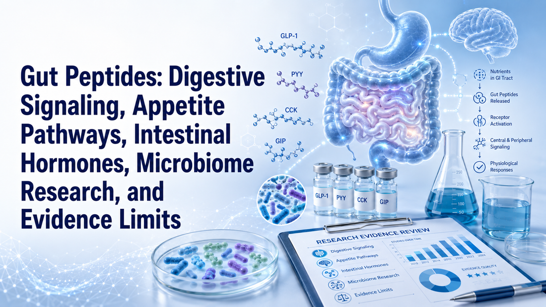Gut Peptides: Digestive Signaling, Appetite Pathways, Intestinal Hormones, Microbiome Research, and Evidence Limits