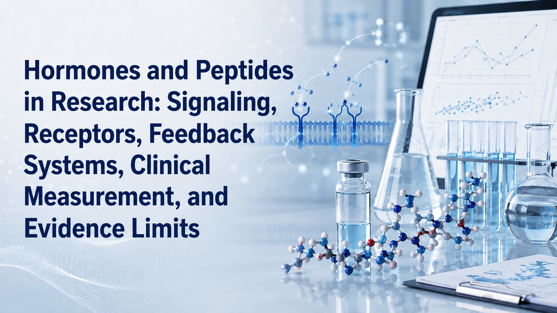 Hormones and Peptides in Research: Signaling, Receptors, Feedback Systems, Clinical Measurement, and Evidence Limits