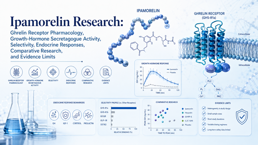 Ipamorelin Research: Ghrelin Receptor Pharmacology, Growth-Hormone Secretagogue Activity, Selectivity, Endocrine Responses, Comparative Research, and Evidence Limits