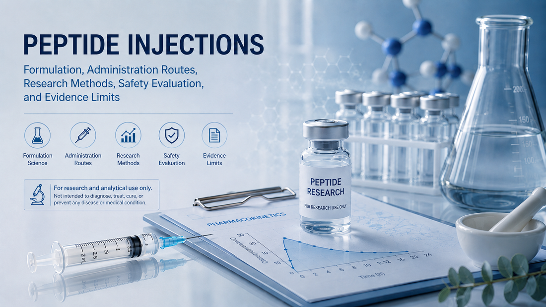 Peptide Injections: Formulation, Administration Routes, Research Methods, Safety Evaluation, and Evidence Limits