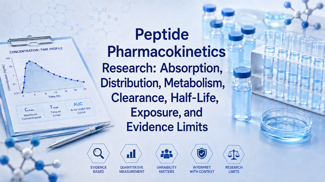 Peptide Pharmacokinetics Research: Absorption, Distribution, Metabolism, Clearance, Half-Life, Exposure, and Evidence Limits