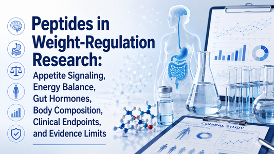 Peptides in Weight-Regulation Research: Appetite Signaling, Energy Balance, Gut Hormones, Body Composition, Clinical Endpoints, and Evidence Limits