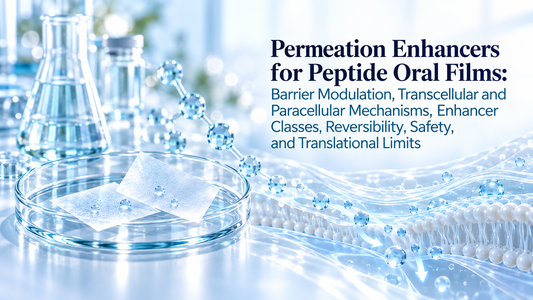 Permeation Enhancers for Peptide Oral Films: Barrier Modulation, Transcellular and Paracellular Mechanisms, Enhancer Classes, Reversibility, Safety, and Translational Limits