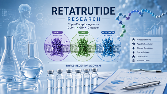 Retatrutide Research: Triple-Receptor Agonism, GLP-1, GIP, Glucagon Signaling, Metabolic Effects, Clinical Trials, and Evidence Limits