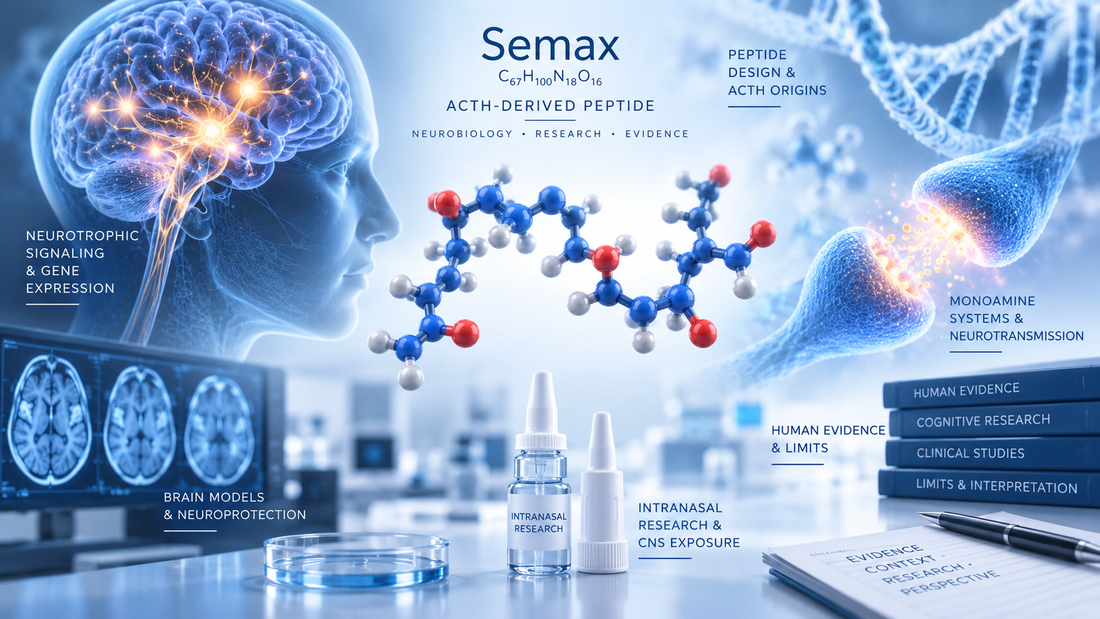 Semax Research: ACTH-Derived Peptide Biology, Neurotrophic Signaling, Gene Expression, Monoamine Systems, Brain Models, Intranasal Research, and Evidence Limits