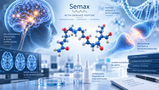 Semax Research: ACTH-Derived Peptide Biology, Neurotrophic Signaling, Gene Expression, Monoamine Systems, Brain Models, Intranasal Research, and Evidence Limits
