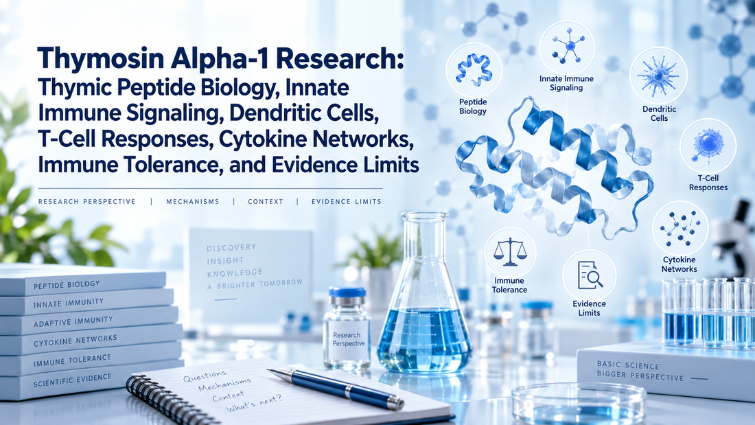 Thymosin Alpha-1 Research: Thymic Peptide Biology, Innate Immune Signaling, Dendritic Cells, T-Cell Responses, Cytokine Networks, Immune Tolerance, and Evidence Limits