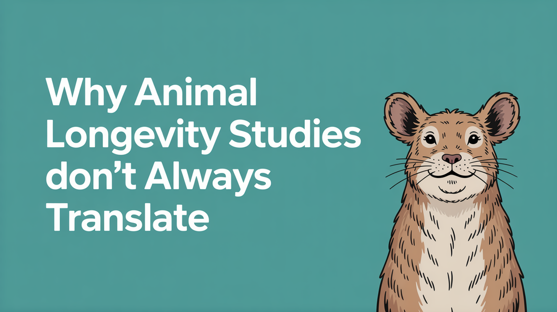 Why Animal Longevity Studies Don’t Always Translate: Species Differences, Study Design, Lifespan Endpoints, Dosing, and Human Evidence