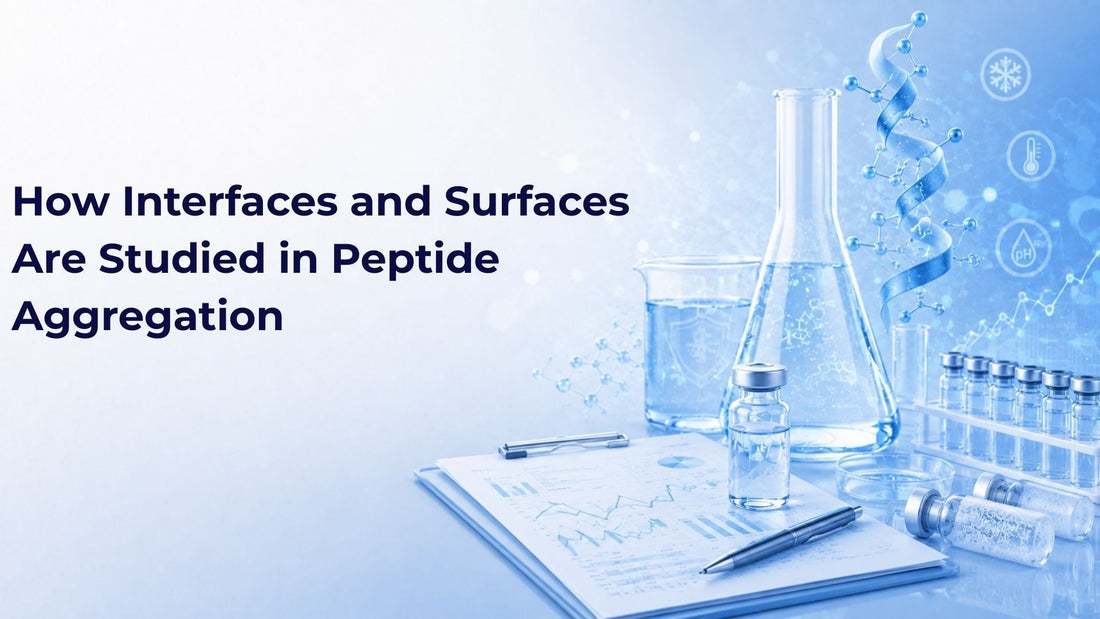How Interfaces and Surfaces Are Studied in Peptide Aggregation