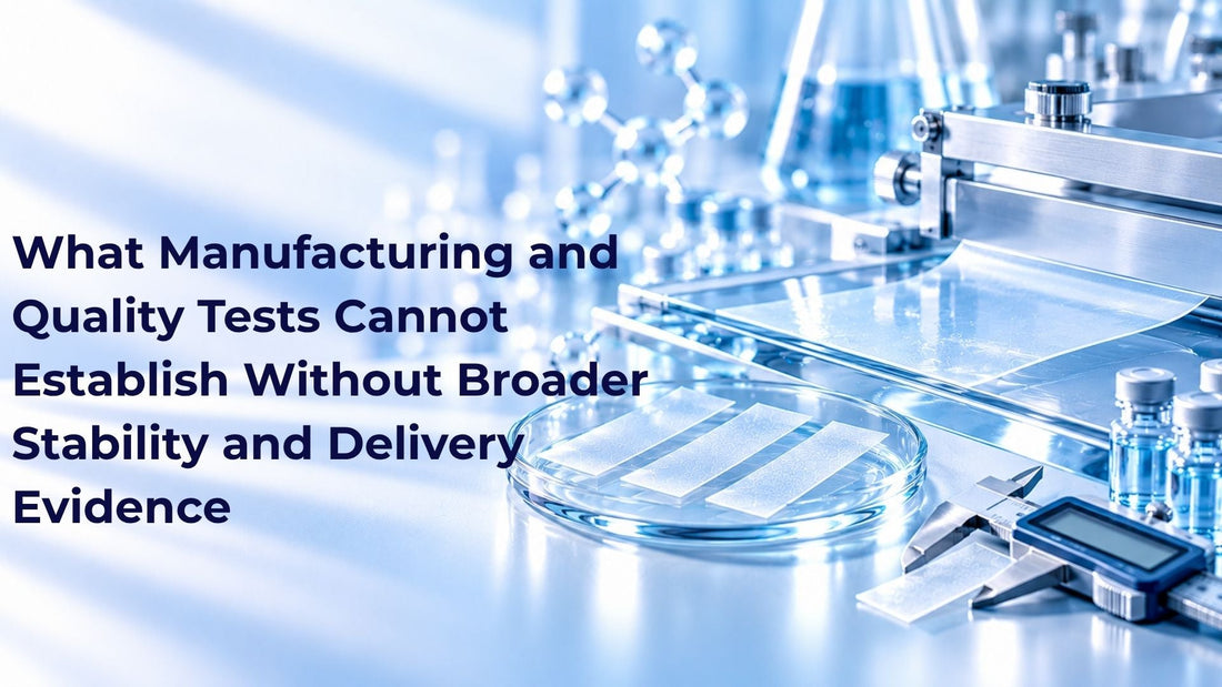 What Manufacturing and Quality Tests Cannot Establish Without Broader Stability and Delivery Evidence