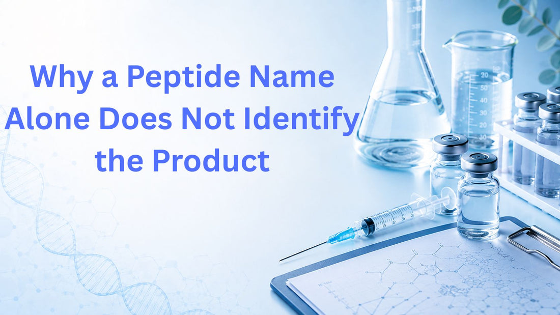 Why a Peptide Name Alone Does Not Identify the Product