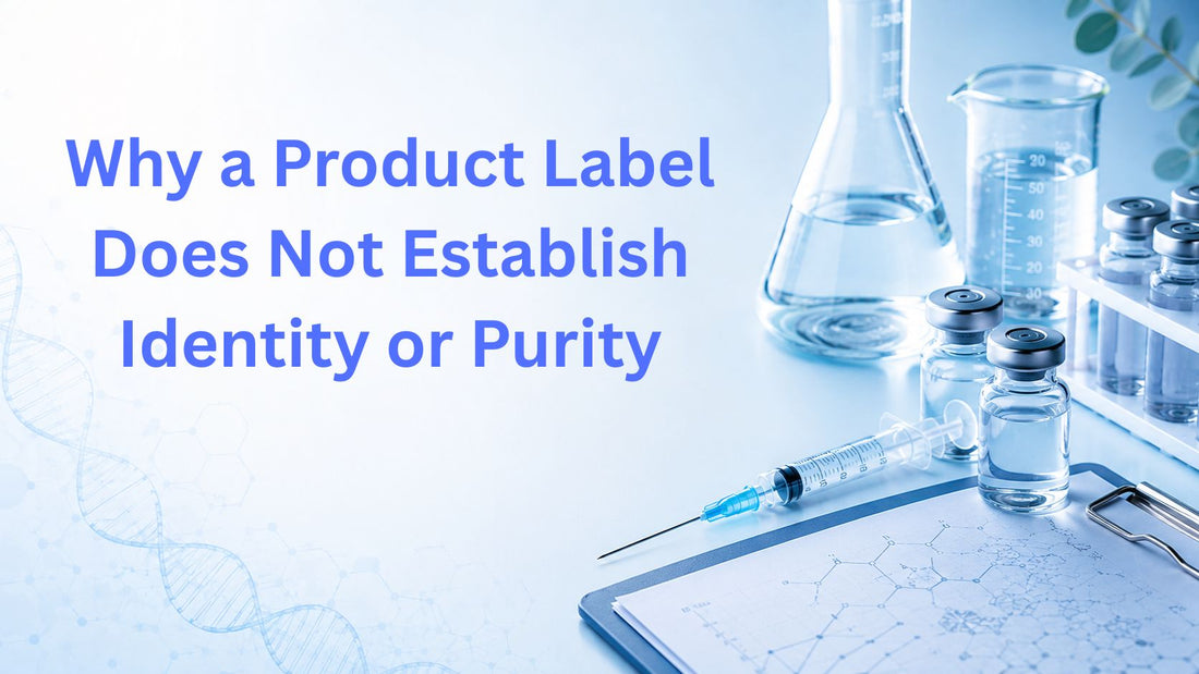 Why a Product Label Does Not Establish Identity or Purity