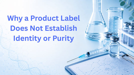 Why a Product Label Does Not Establish Identity or Purity