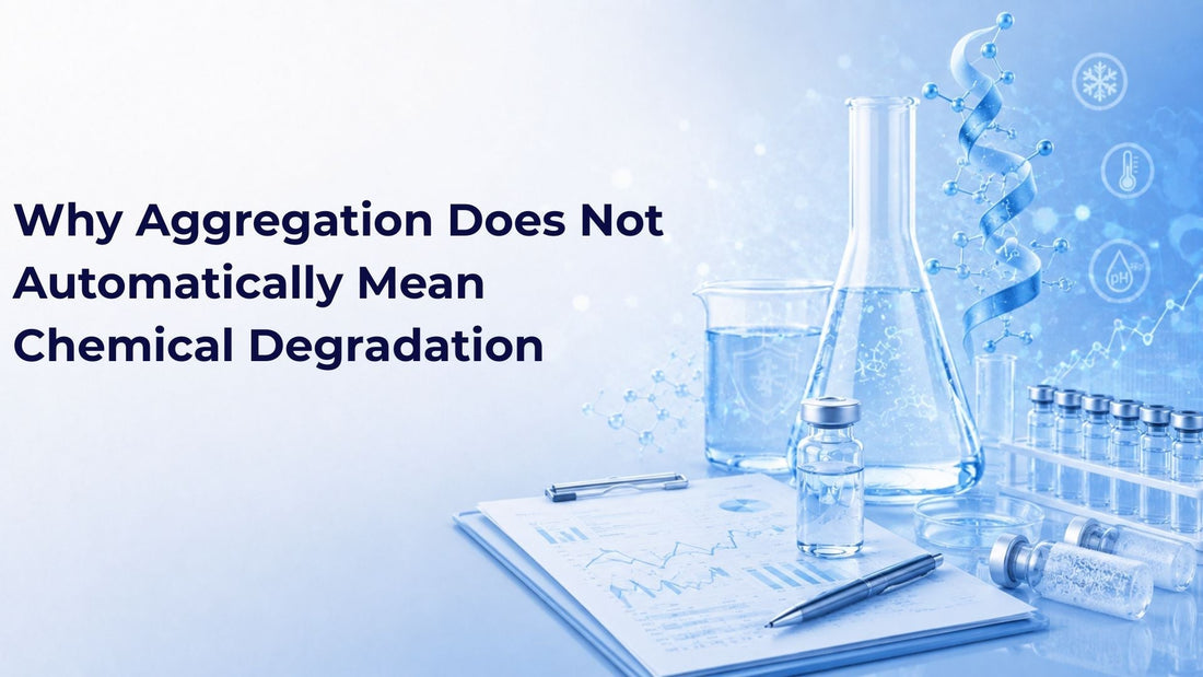 Why Aggregation Does Not Automatically Mean Chemical Degradation