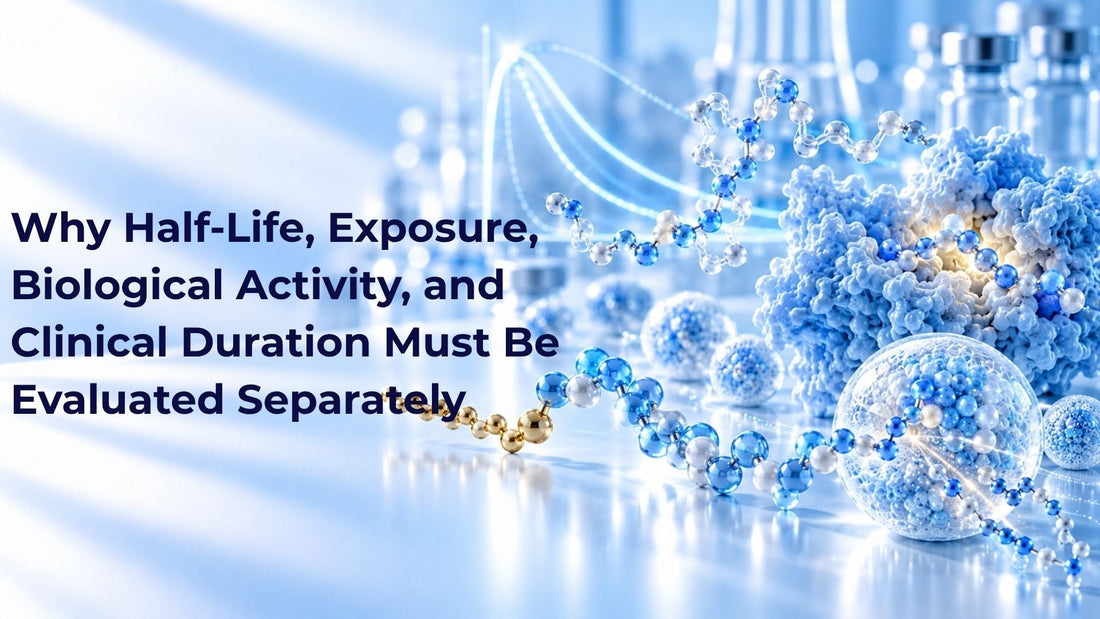 Why Half-Life, Exposure, Biological Activity, and Clinical Duration Must Be Evaluated Separately