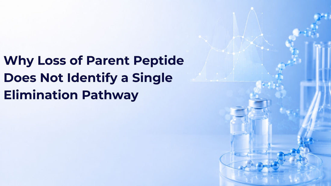 Why Loss of Parent Peptide Does Not Identify a Single Elimination Pathway