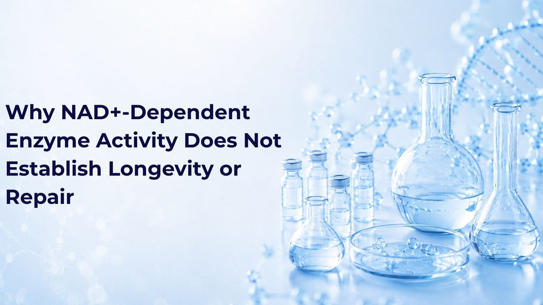 Why NAD+-Dependent Enzyme Activity Does Not Establish Longevity or Repair