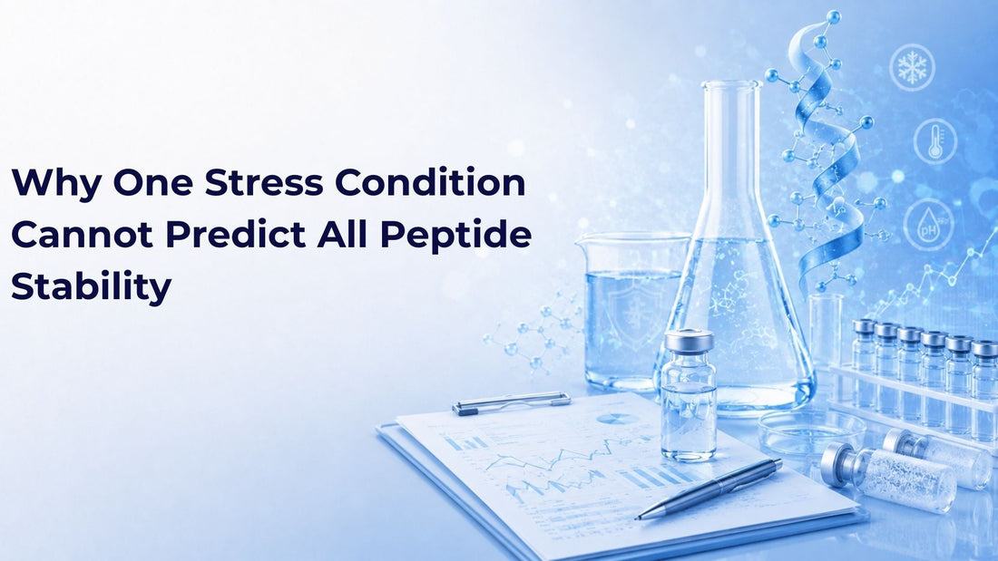 Why One Stress Condition Cannot Predict All Peptide Stability