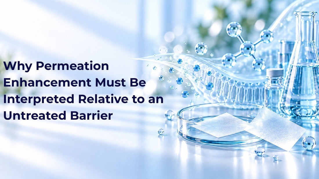 Why Permeation Enhancement Must Be Interpreted Relative to an Untreated Barrier