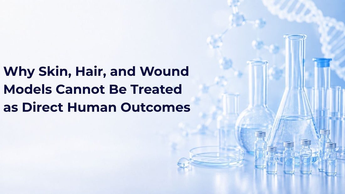 Why Skin, Hair, and Wound Models Cannot Be Treated as Direct Human Outcomes