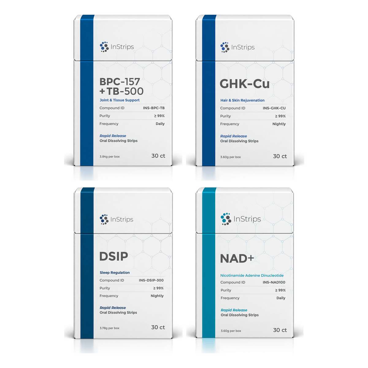 Full Recovery Stack (BPC-157 / TB-500 + GHK-Cu + DSIP + NAD+)